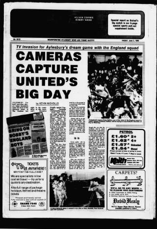 cover page of Bucks Advertiser & Aylesbury News published on June 3, 1988