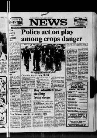 cover page of Gainsborough Evening News published on May 18, 1983