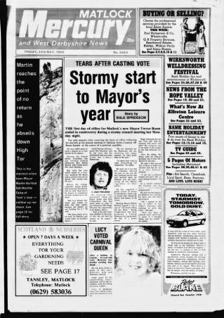 cover page of Matlock Mercury published on May 25, 1990