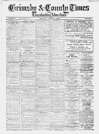 cover page of Grimsby & County Times published on June 4, 1915