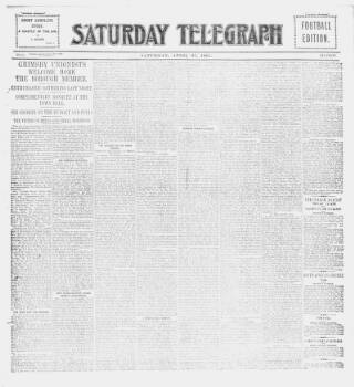cover page of Saturday Telegraph (Grimsby) published on April 27, 1907