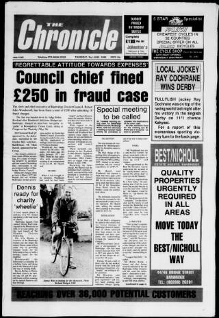 cover page of Banbridge Chronicle published on June 2, 1988