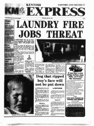 cover page of Kentish Express published on May 25, 1989