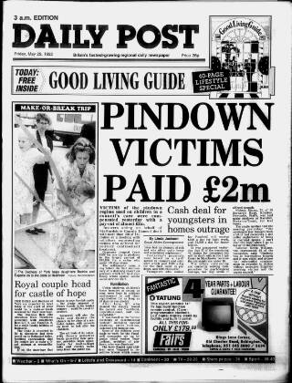 cover page of Liverpool Daily Post published on May 29, 1992
