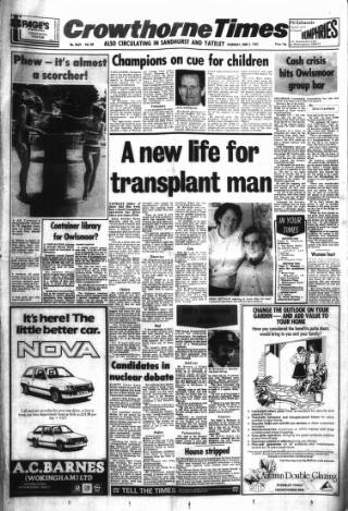 cover page of Crowthorne Times published on June 2, 1983
